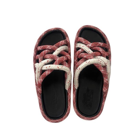 Rag & Bone Kris slip on strappy platform sandals rope slide sz 6 Preppy Designer - Picture 5 of 9